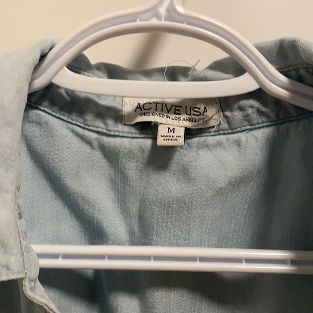 Light Blue/Jean colour Button-Up - Picture 2 of 3